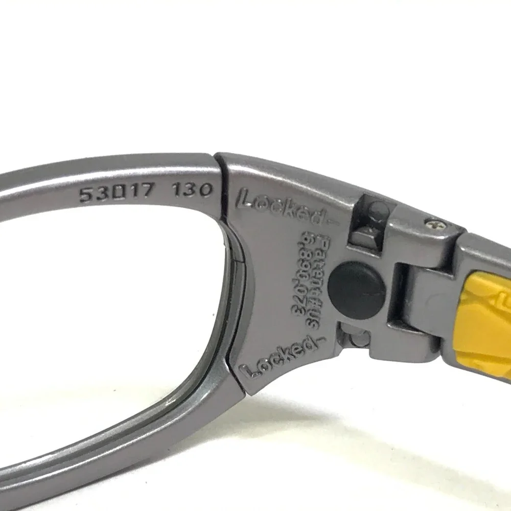 Rec Specs Athletic Goggles Frames Morpheus II 375 Yellow Gray Checks 53-17-130